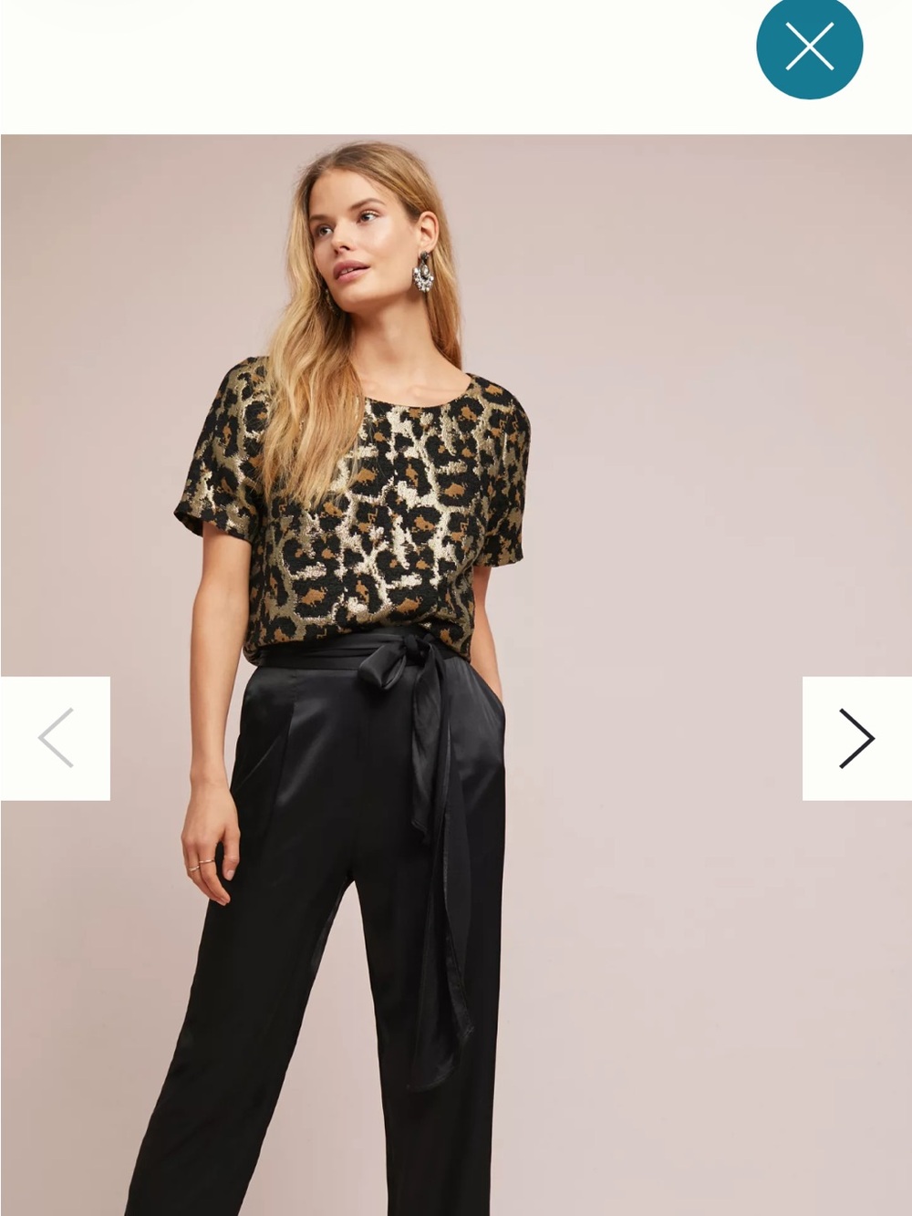 Anthropologie ett:twa Satin Tie-Waist Pants Black Size 12